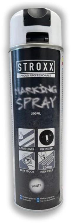 STROXX Značkovací sprej 500 ml rýchloschnúci biely