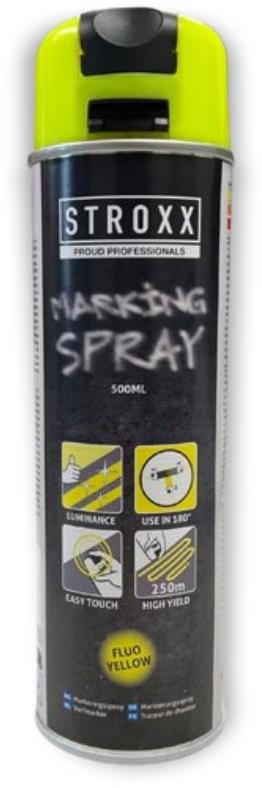 STROXX Značkovací sprej 500 ml rýchloschnúci fluorescenčný žltý