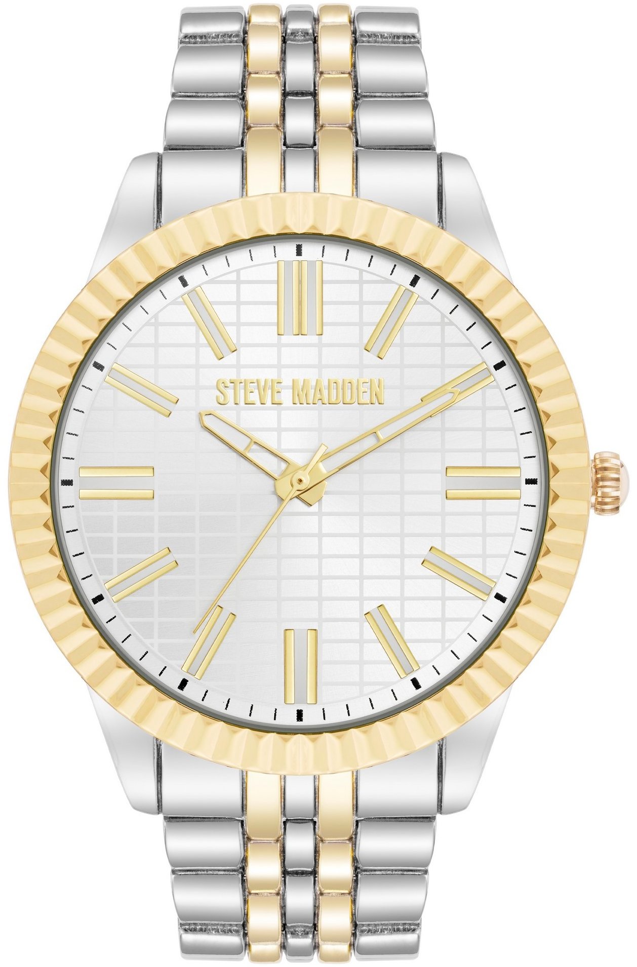 Steve Madden Pánske hodinky okrúhle SM/9159SVTT