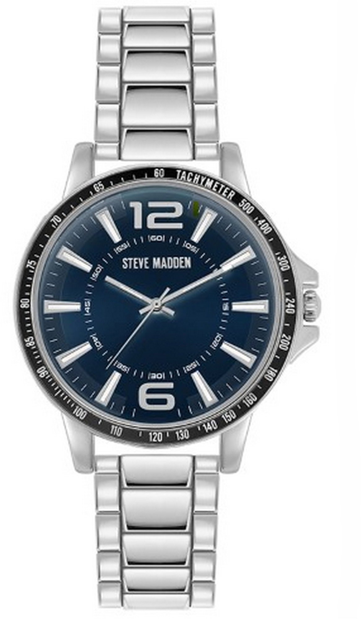 Steve Madden Pánske hodinky okrúhle SSM/9139NVSV