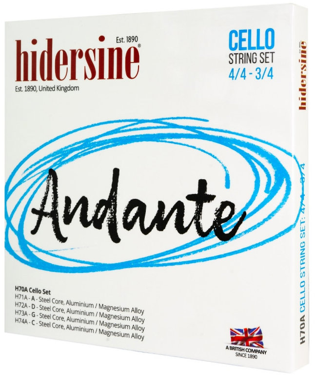 Hidersine Andante Cello Set 4/4 – 3/4