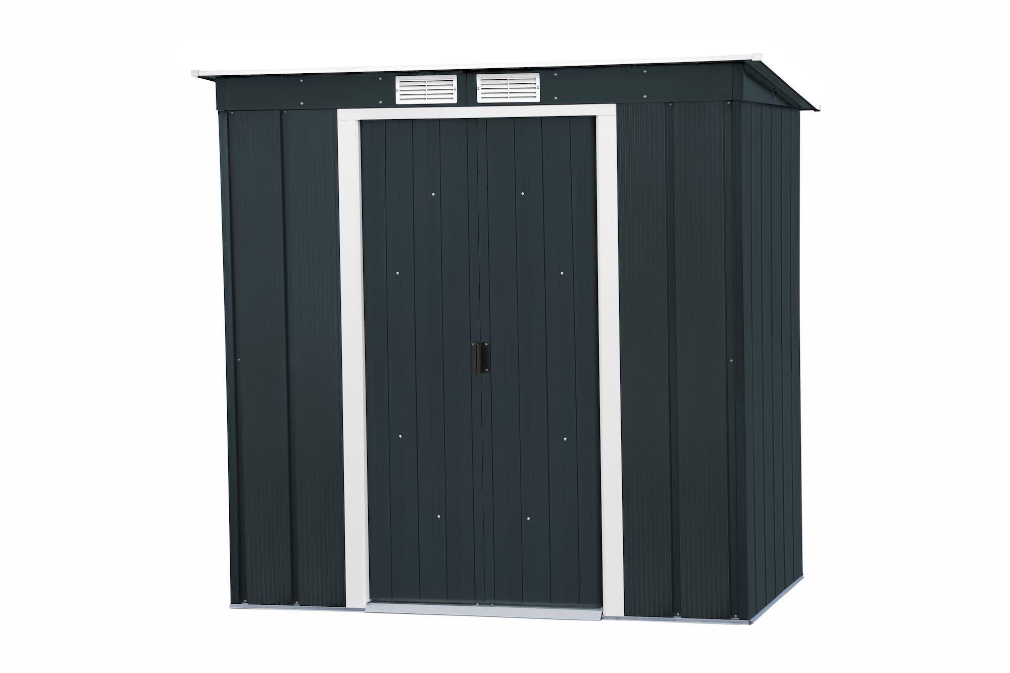 DURAMAX Domček záhradný PENT ROOF ECO, antracit 176 × 203 × 123 cm