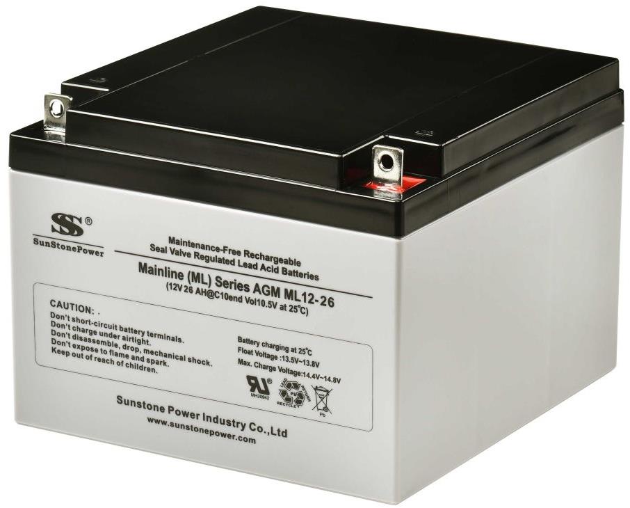 SUNSTONE-POWER AGM akumulátor 12 V/26 Ah ML12-26