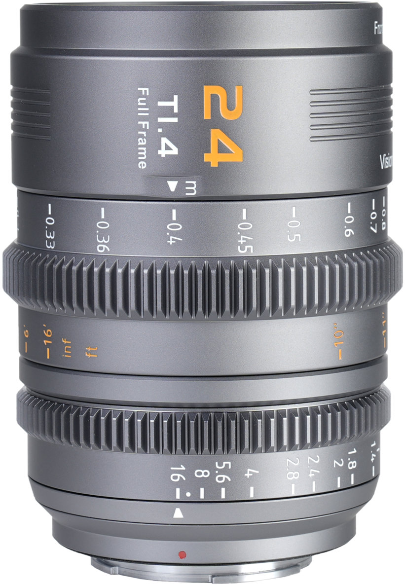 SIRUI Vision Prime 1 24 mm T1.4 Full Frame Cine Lens (Metal Grey, E/Z/RF/L Interchangable Mount)