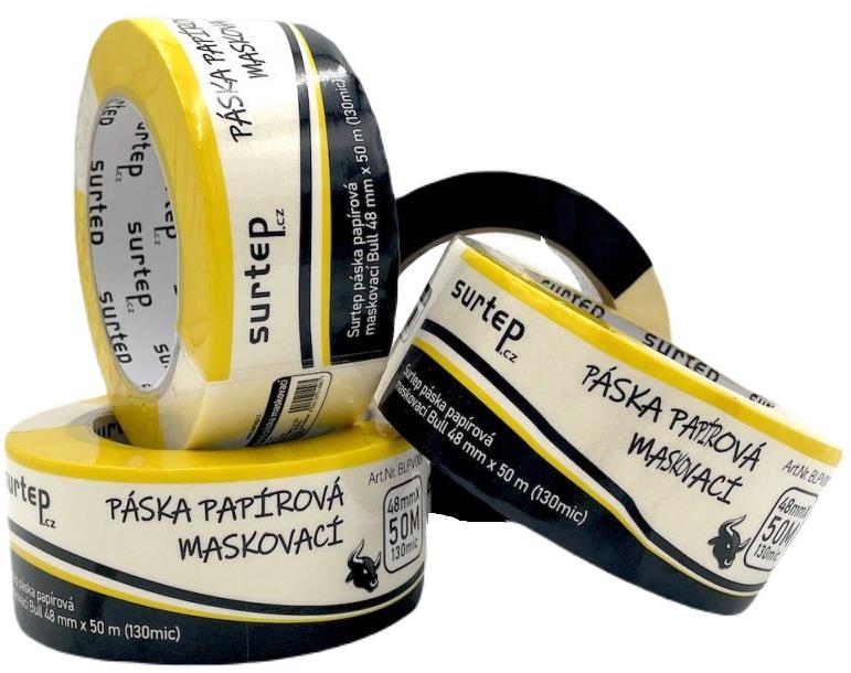 Surtep Páska papierová maskovacia Bull 48 mm × 50 m (130 mic), 36 ks