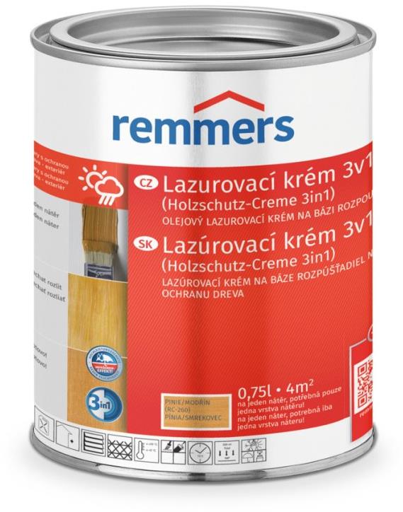 Remmers HK lazúrovací krém 0,75 l Pinie-Larche / Pínia-Modrín