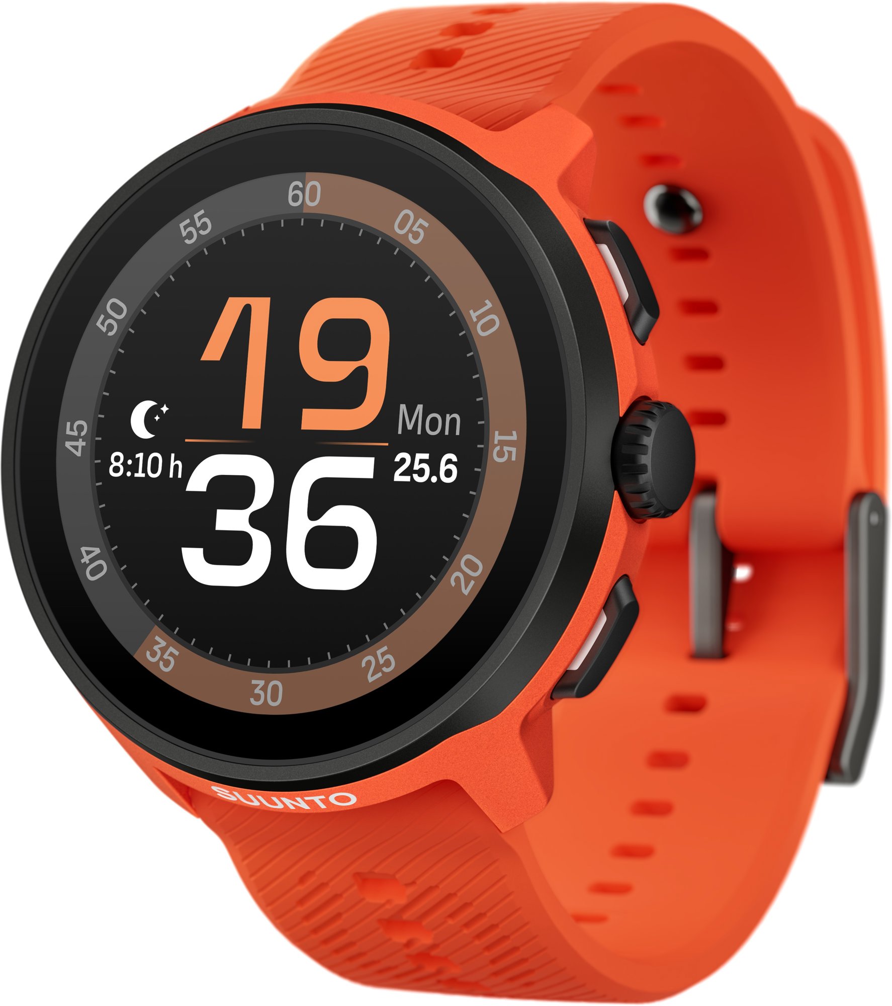 Suunto Run Coral Orange, silicone strap