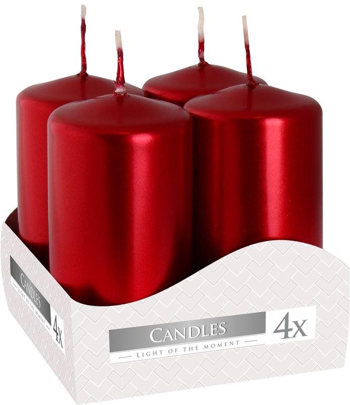 BISPOL Adventná Metalická Červená 4× 80 g