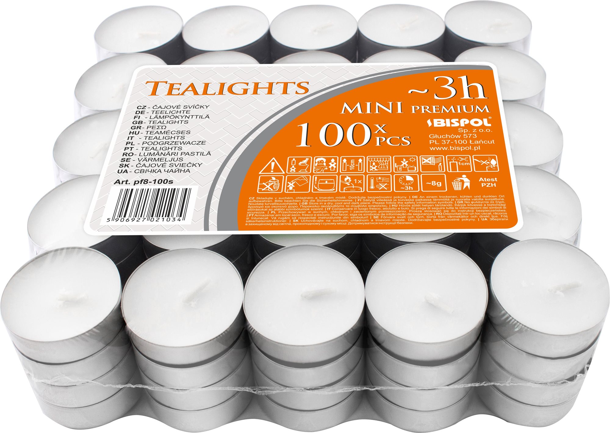 BISPOL čajové sviečky 100 ks