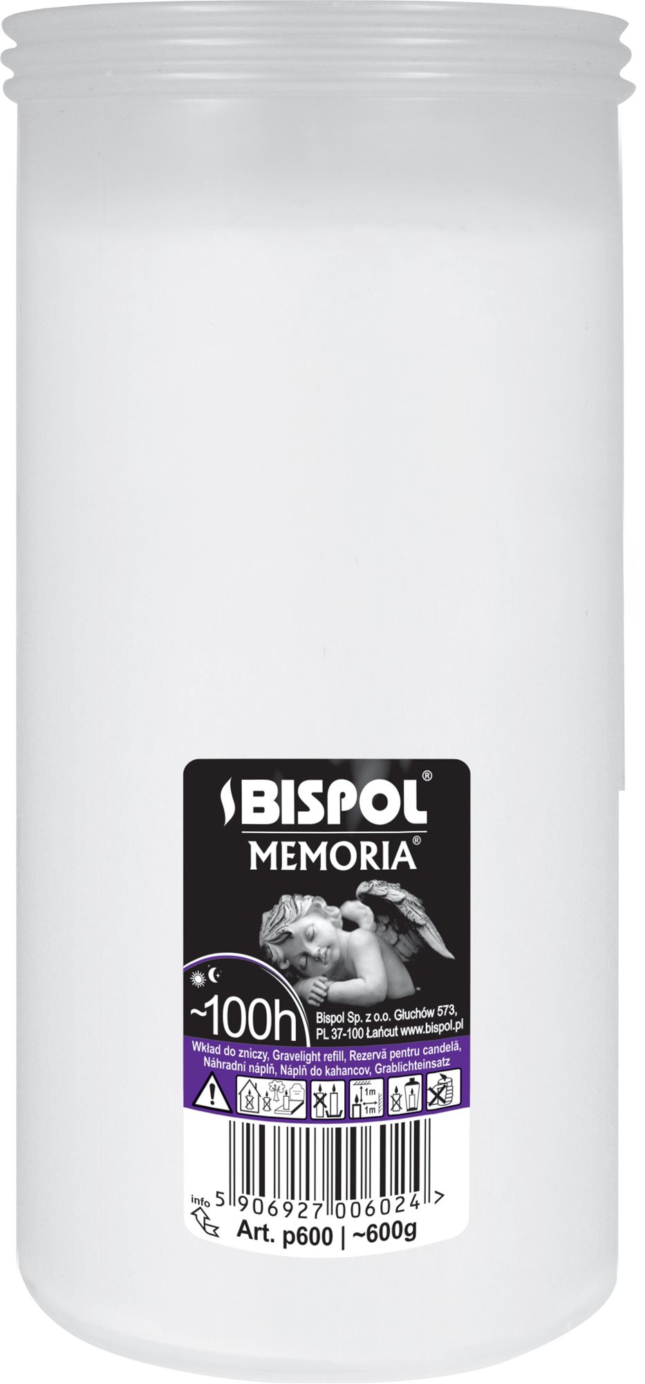 BISPOL cintorínska sviečka Memoria 100 h