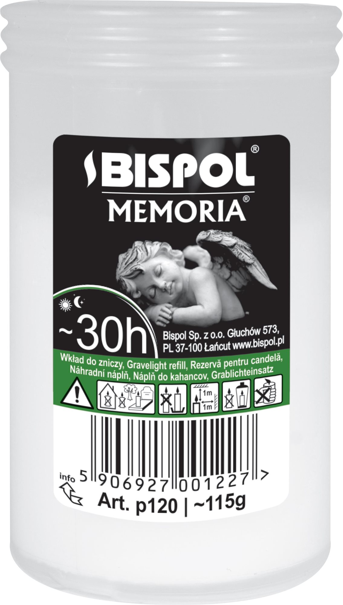 BISPOL cintorínska sviečka Memoria 30 h