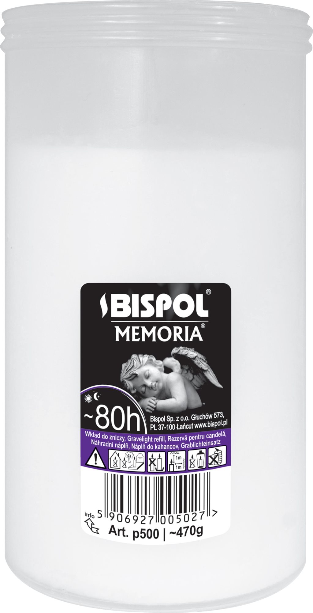 BISPOL cintorínska sviečka Memoria 80 h