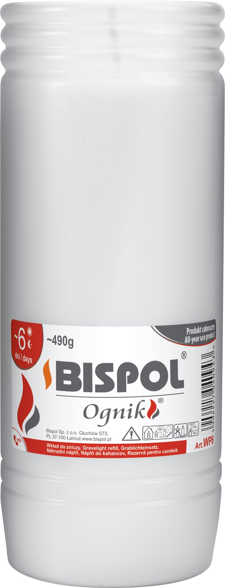 BISPOL cintorínska sviečka Ognik 144 h