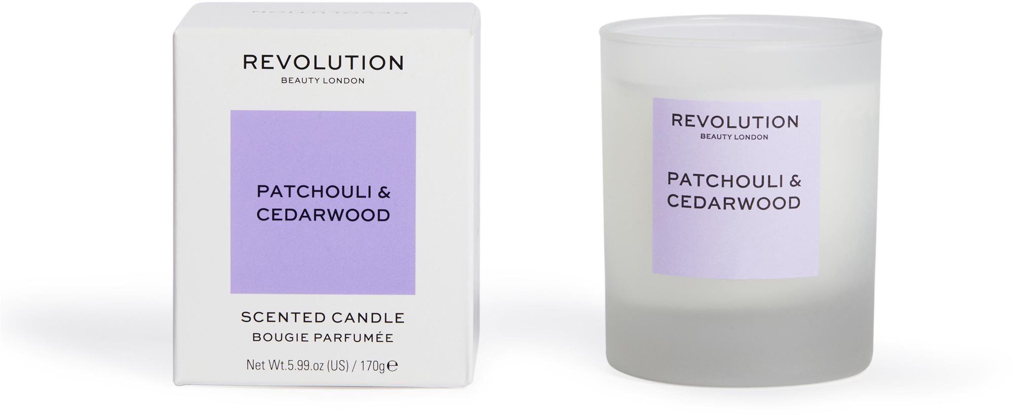 REVOLUTION Patchouli & Cedarwood Scented Candle 170 g