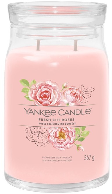 YANKEE CANDLE Signature sklo 2 knôty Fresh Cut Roses 567 g