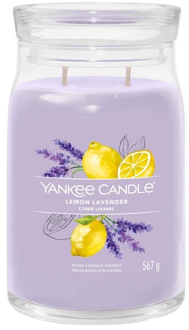 YANKEE CANDLE Signature sklo 2 knôty Lemon Lavender 567 g