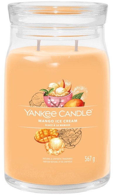 YANKEE CANDLE Signature sklo 2 knôty Mango Ice Cream 567 g