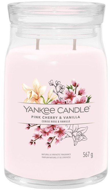 YANKEE CANDLE Signature, sklo, 2 knôty Pink Cherry & Vanilla 567 g