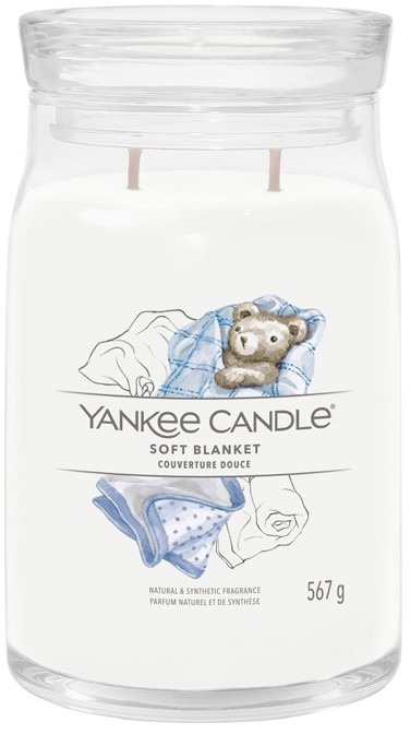YANKEE CANDLE Signature, sklo, 2 knôty Soft Blanket, 567 g