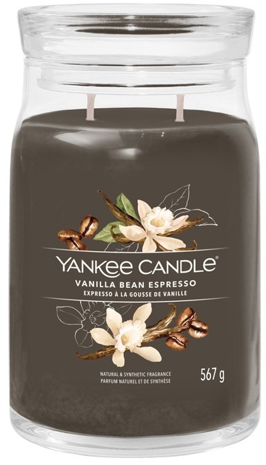 YANKEE CANDLE Signature sklo 2 knôty Vanilla Bean Espresso 567 g