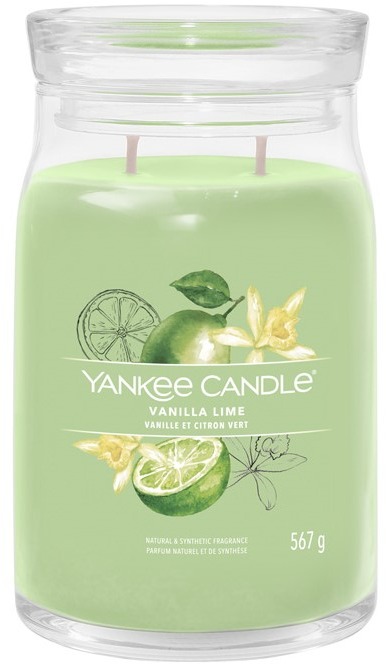 YANKEE CANDLE Signature sklo 2 knôty Vanilla Lime 567 g
