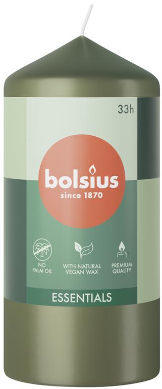 BOLSIUS Pillar Fresh Olive 12 cm, 233 g