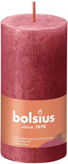 BOLSIUS Rustic Delicate Red 10 cm, 178 g