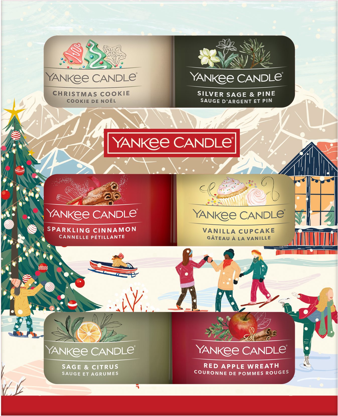 YANKEE CANDLE Vianočná sada 2025 6× 37 g