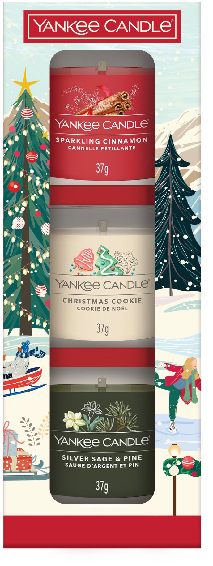 YANKEE CANDLE Vianočná sada 2025 I, 3× 37 g
