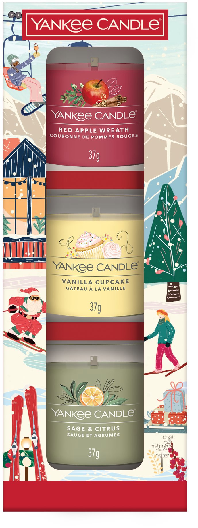 YANKEE CANDLE Vianočná sada 2025 II, 3× 37 g
