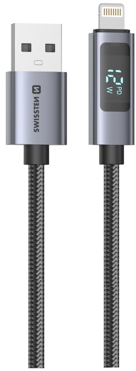 Swissten LCD kábel USB-A/Lightning 1,5 m
