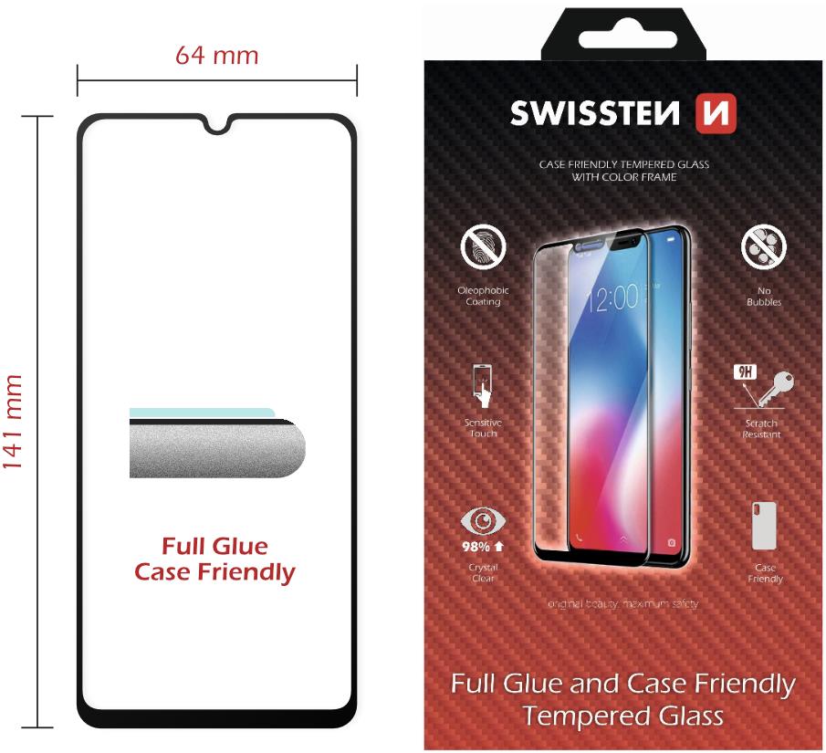 Swissten 3D Full Glue na Samsung A202 Galaxy A20e čierne