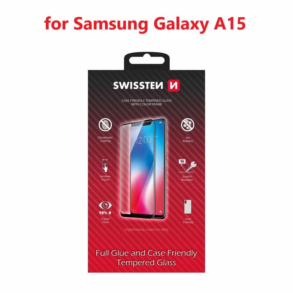 Swissten 3D Full Glue Samsung Galaxy A15 čierne