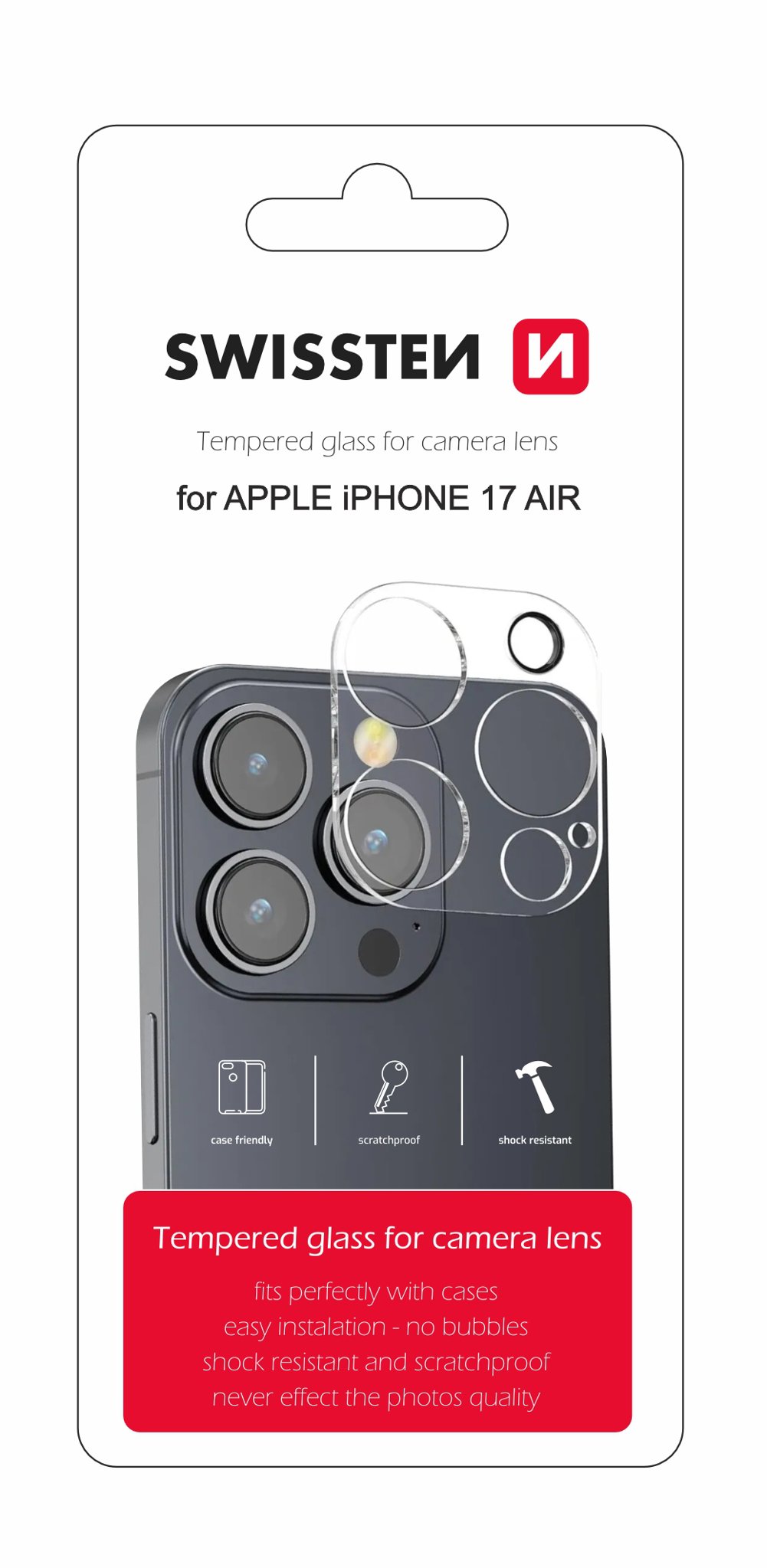 Swissten ochranné sklo na šošovky fotoaparátu pre Apple iPhone Air
