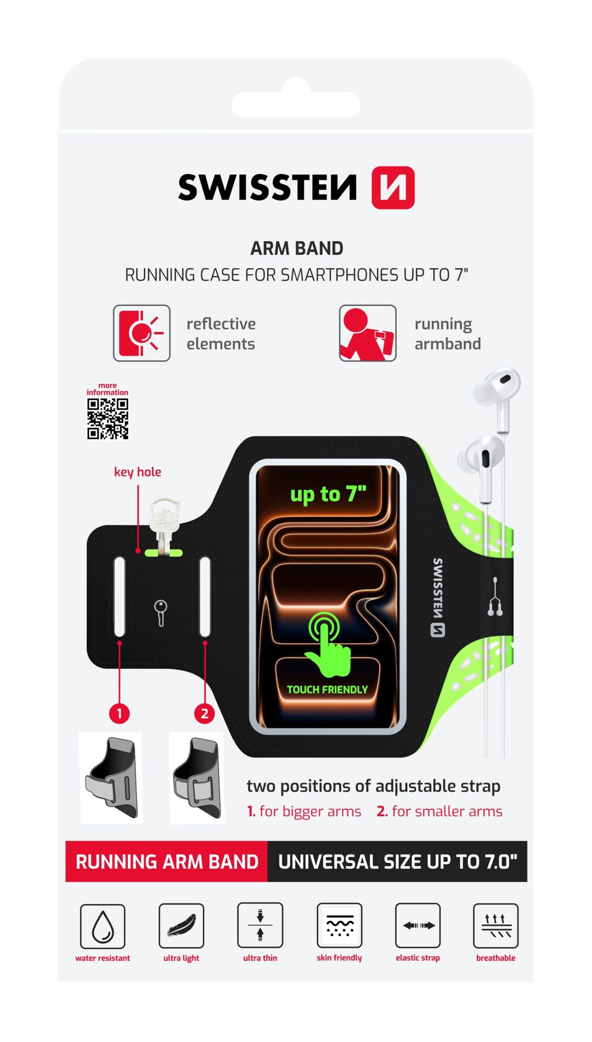 Swissten Armband Case veľ. 7.0" Čierne