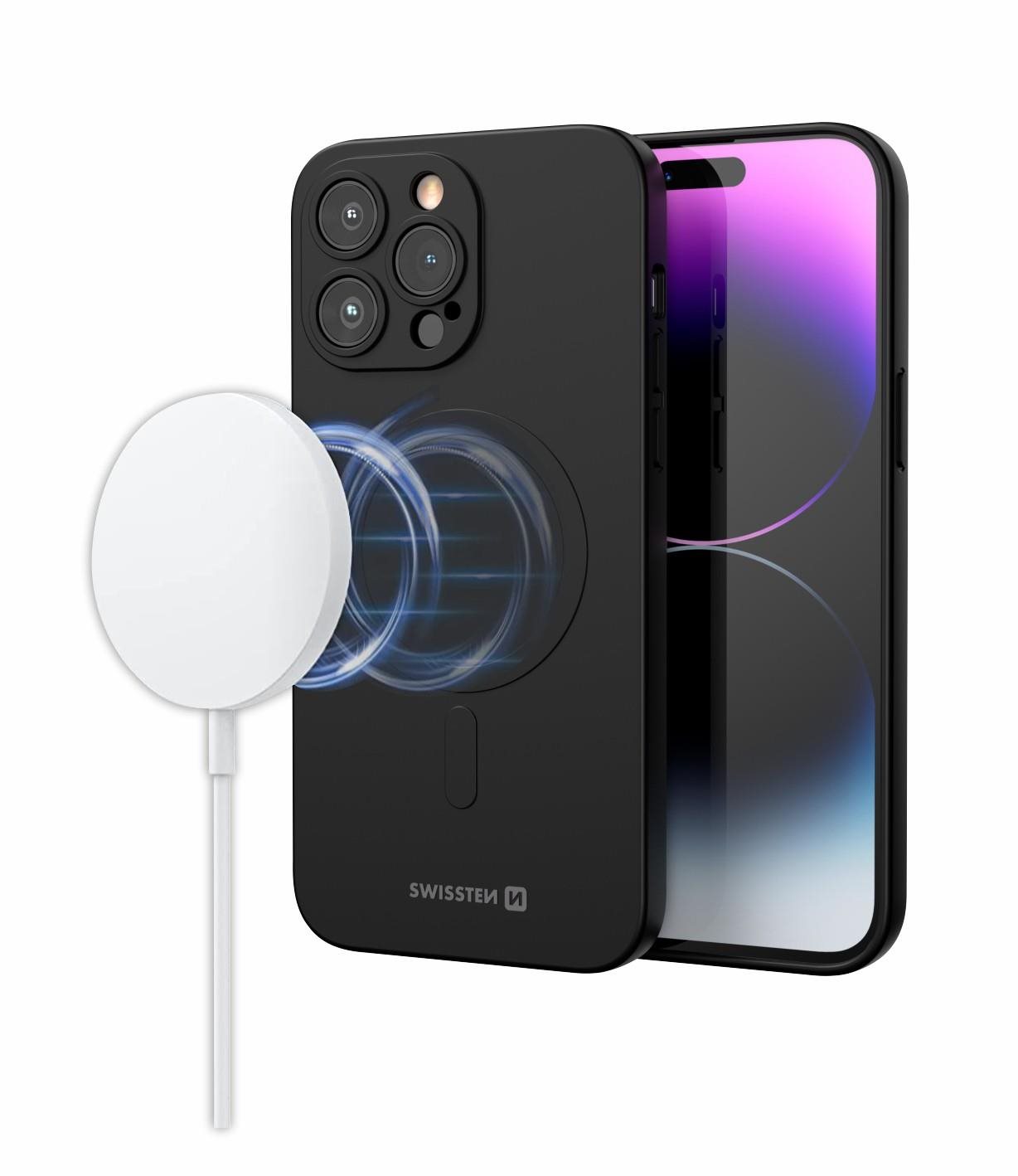 Swissten Soft Joy MagStick puzdro iPhone 13 Pro čierne