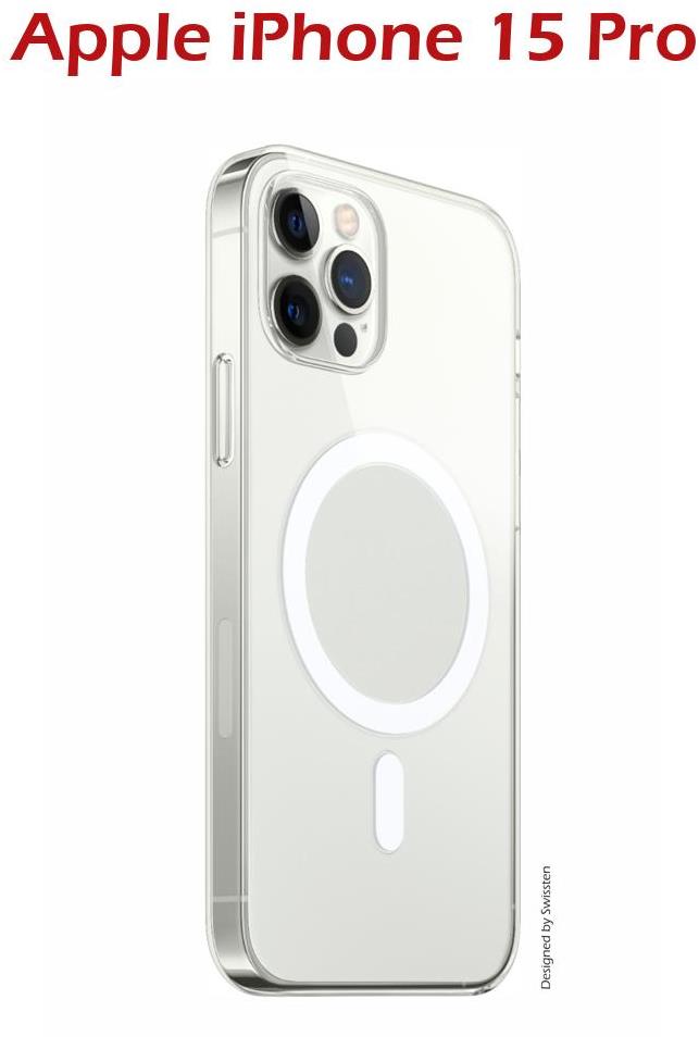 Swissten Clear Jelly MagStick na Apple iPhone 15 Pro/ transparentný