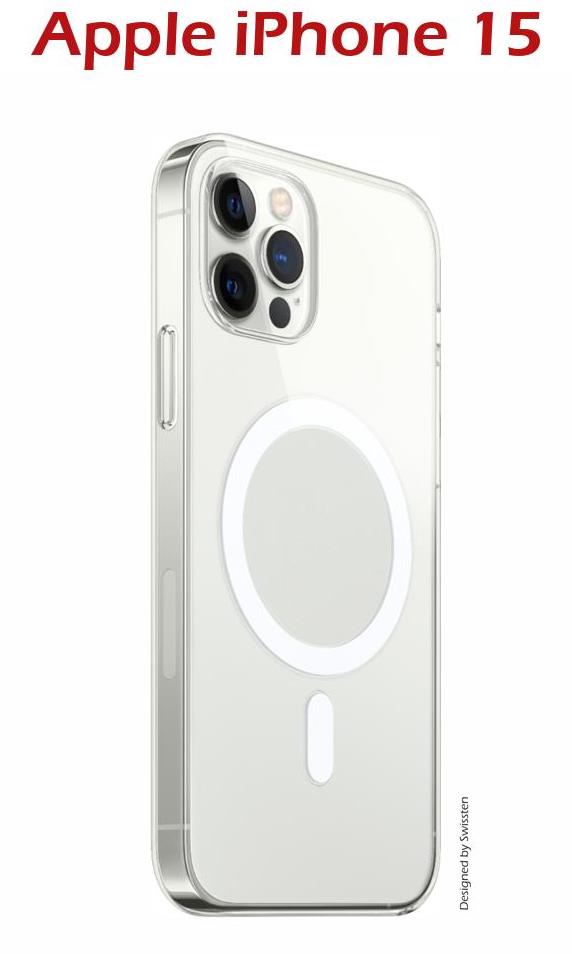 Swissten Clear Jelly MagStick pre Apple iPhone 15/transparentný