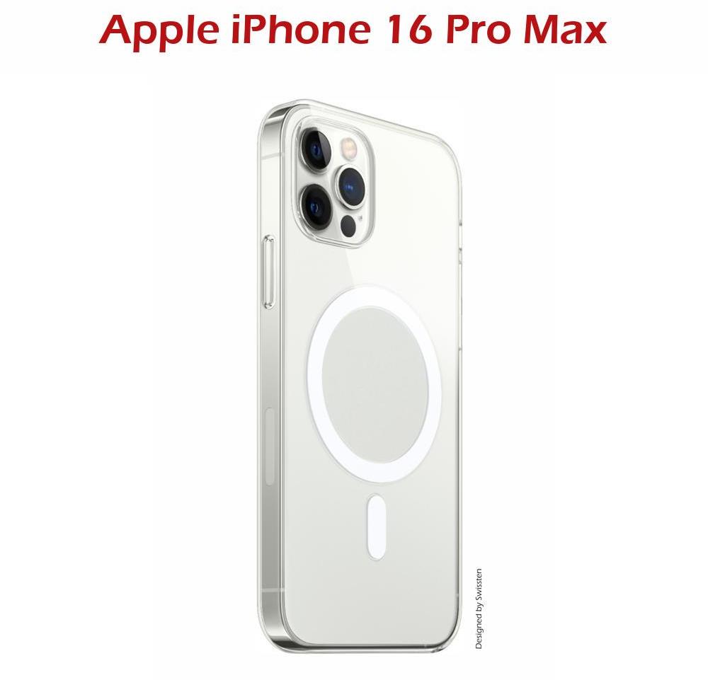 Swissten Clear Jelly MagStick pre Apple iPhone 16 Pro Max transparentný