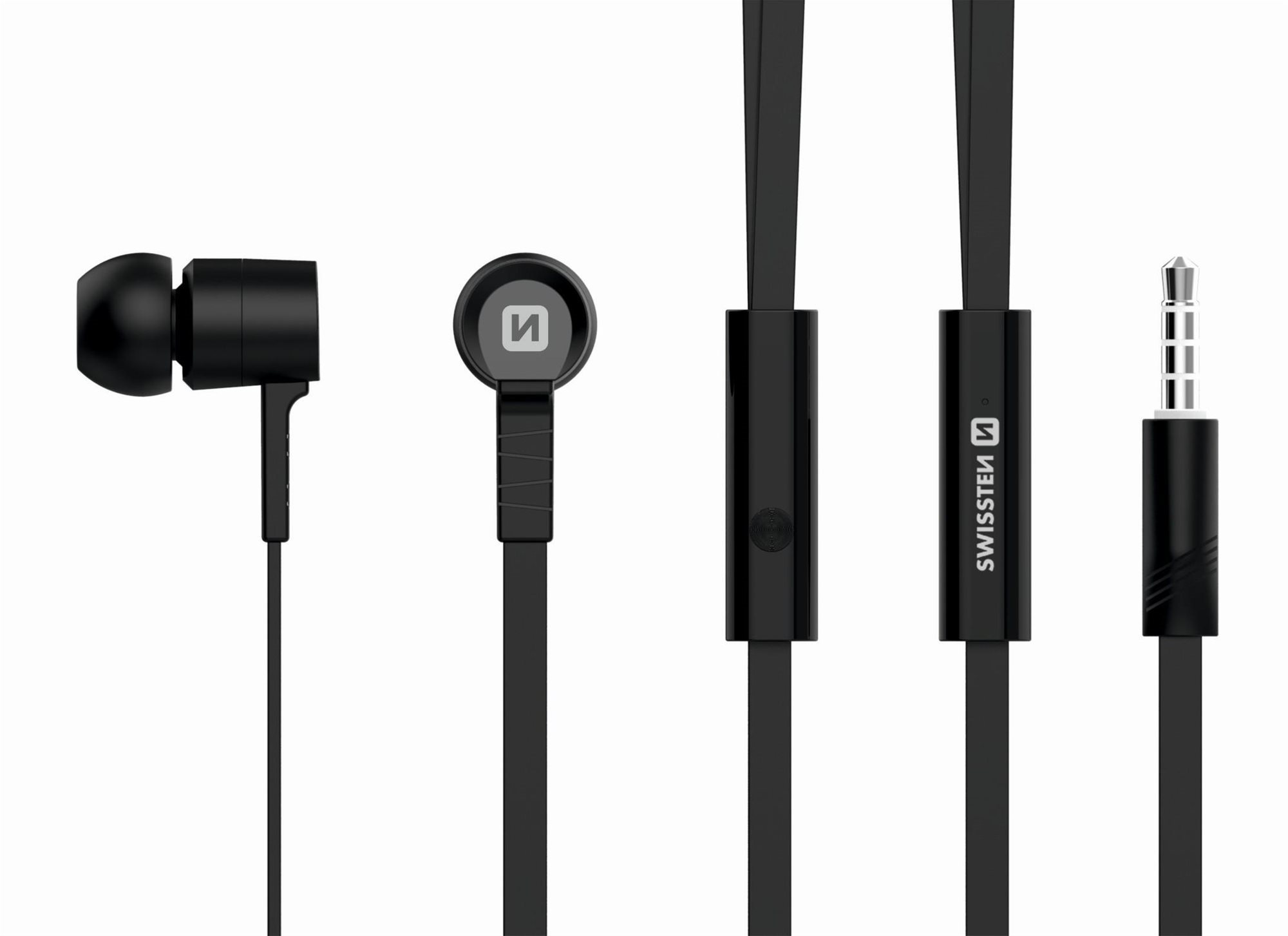 Swissten Earbuds Rainbow YS-D2 čierne