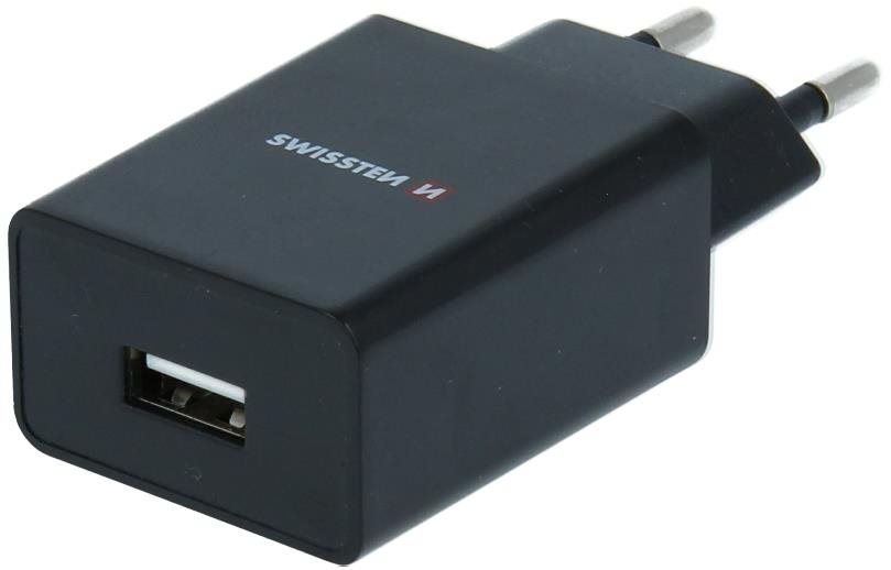 Swissten sieťový adaptér Smart IC 1× USB 1A power + dátový kábel USB/microUSB 1,2 m čierny
