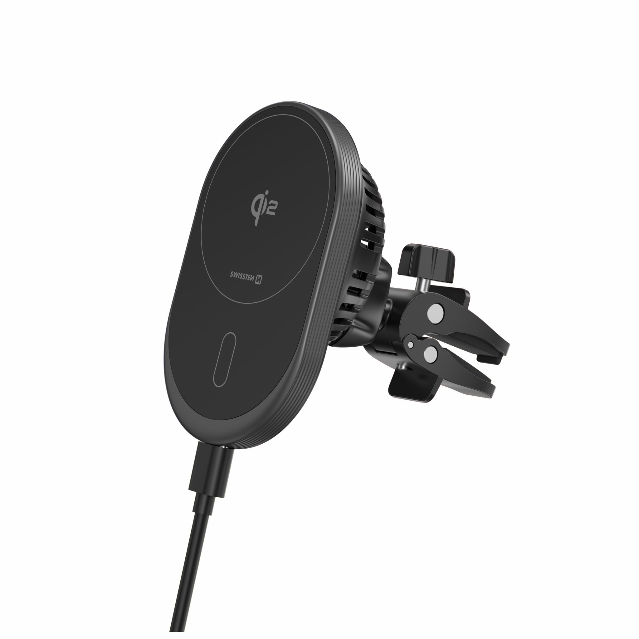 Swissten MagRide držiak do ventilácie auta s bezdrôtovým nabíjaním Qi2 15 W MagSafe