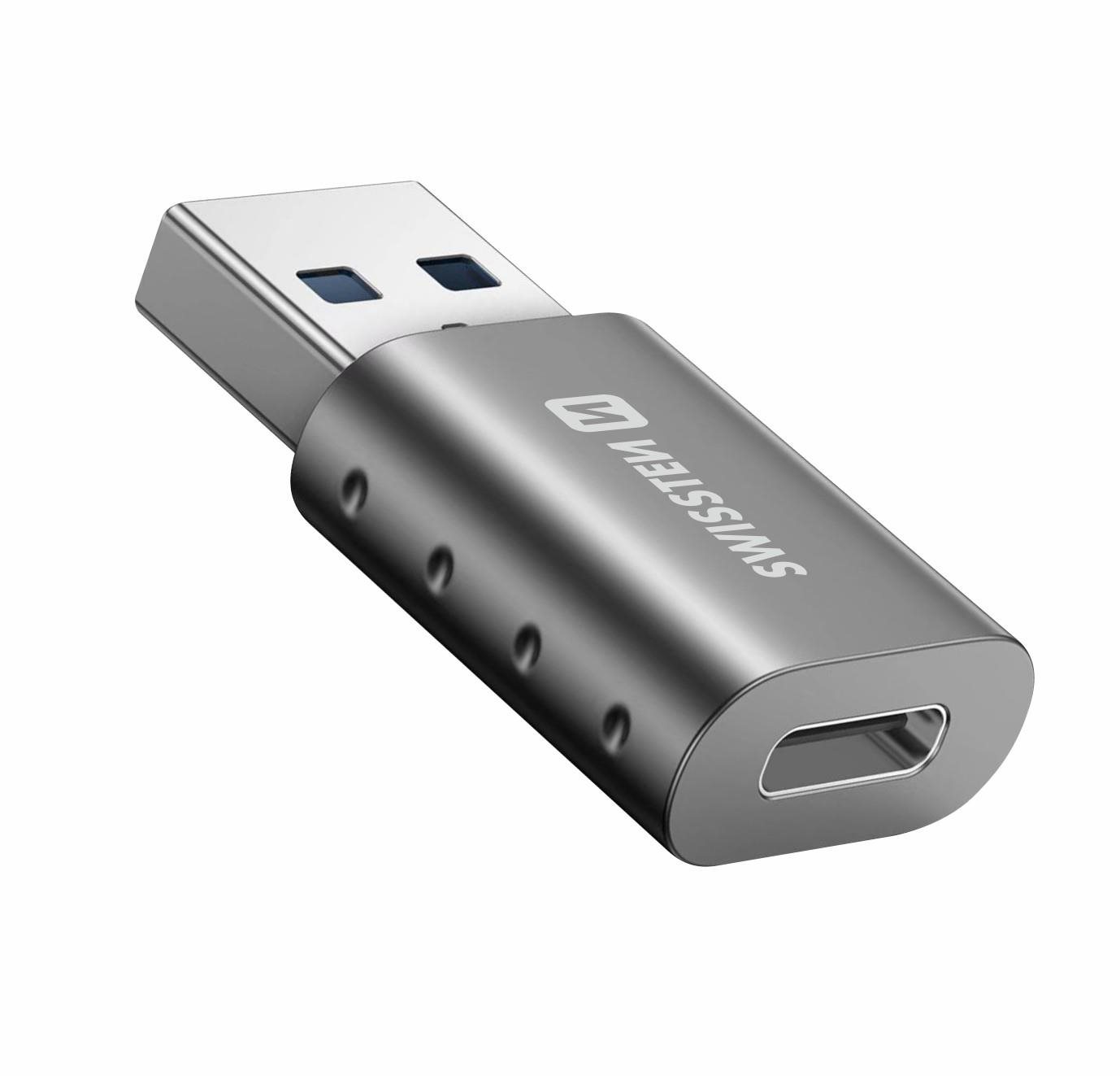 Swissten adaptér USB-A (M)/USB-C (F)