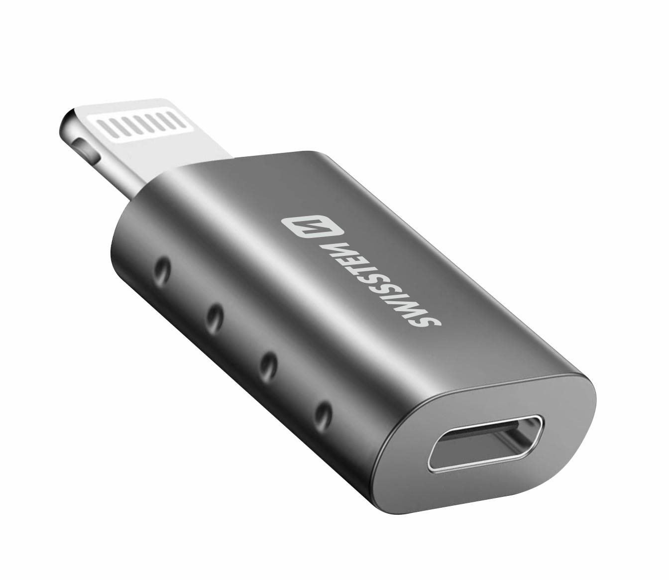 Swissten adaptér Lightning (M)/USB-C (F)