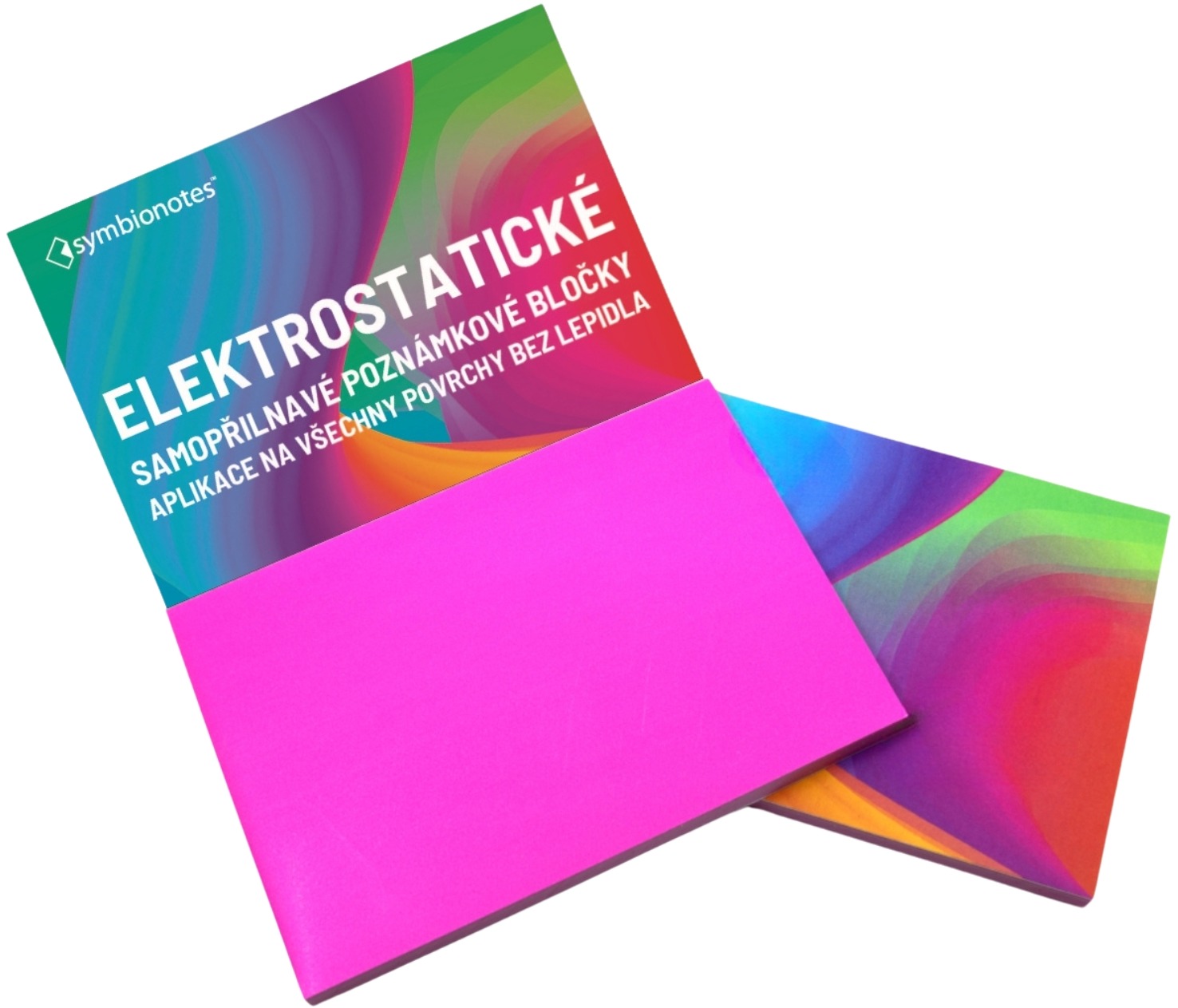 SYMBIO Elektrostatické bločky Symbionotes 70x100 mm růžové (100ks)