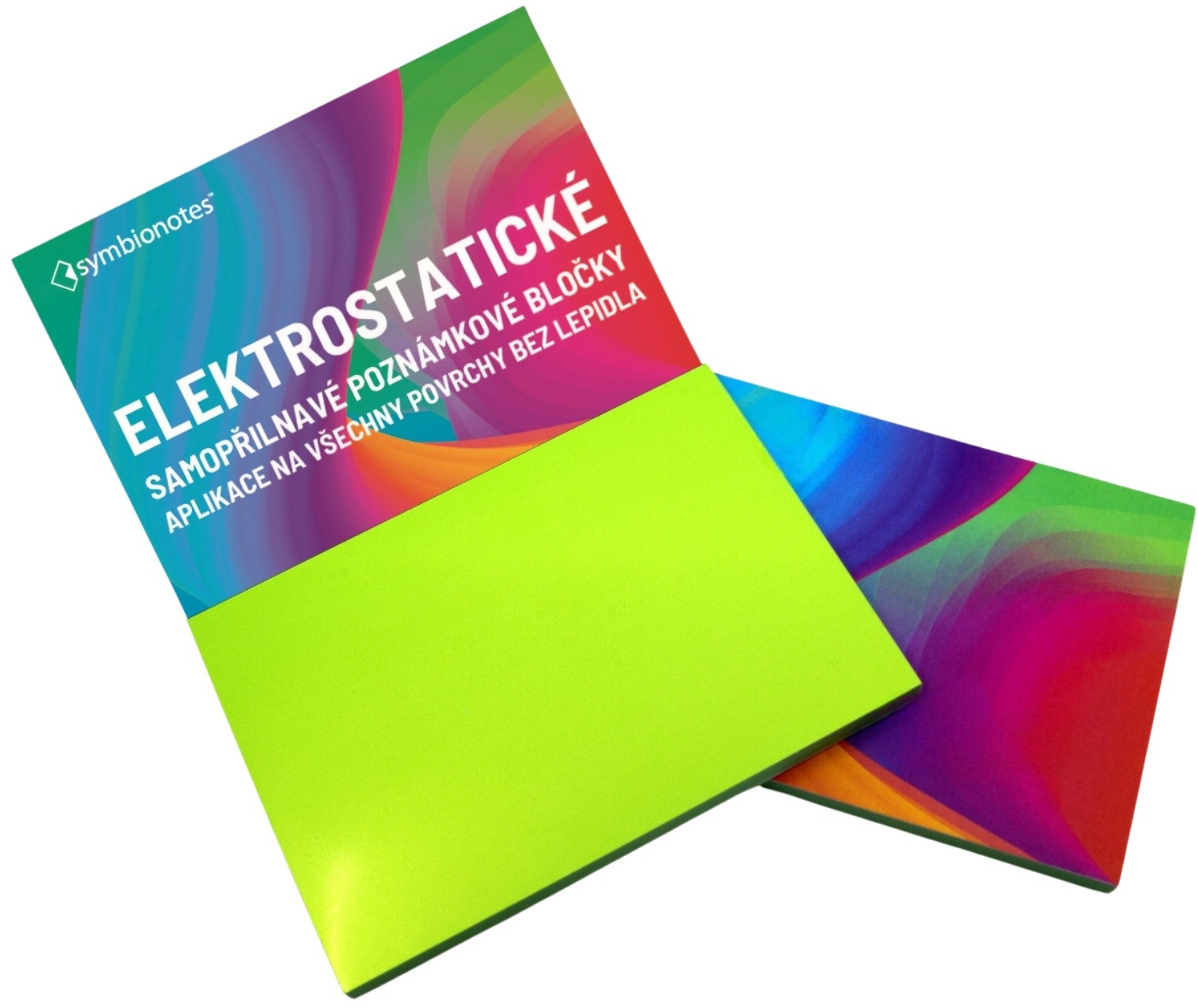 SYMBIO Elektrostatické bločky Symbionotes 70x100 mm zelené (100ks)