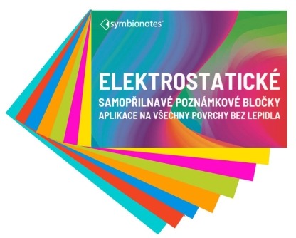 SYMBIO Elektrostatické bločky Symbionotes 70x100 mm MIX 7 barev (100ks)