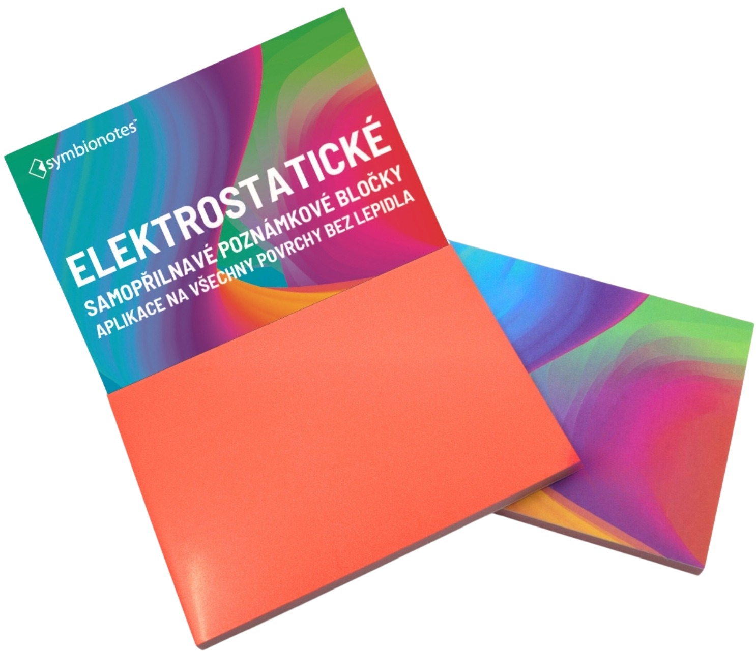 SYMBIO Elektrostatické bločky Symbionotes 190x100 mm červené (100ks)