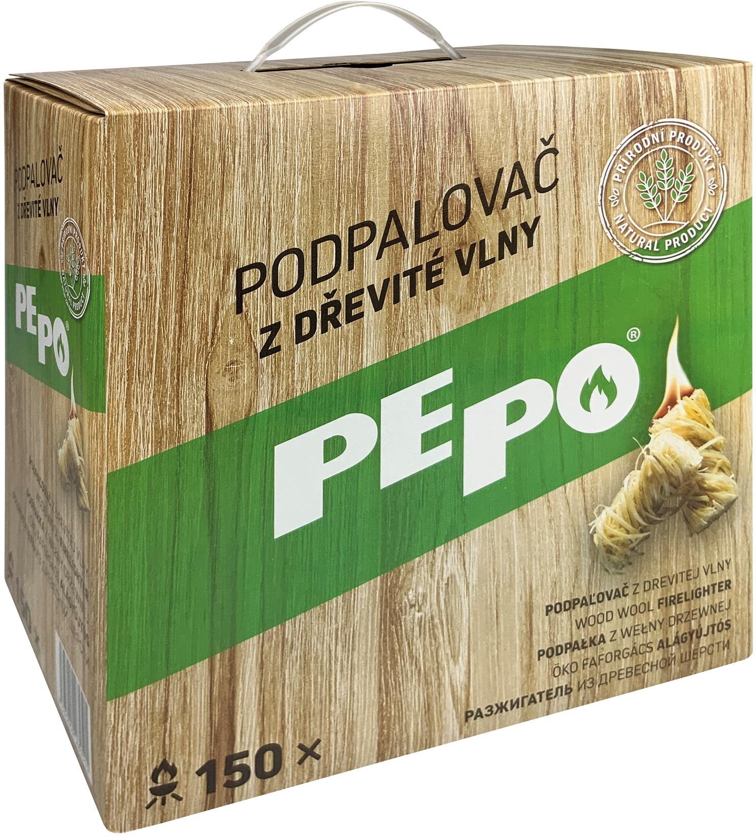 PE-PO podpaľovač z drevitej vlny 150 ks