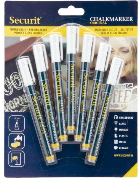 SECURIT kriedové, 1 – 2 mm, biele – balenie 7 ks